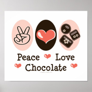 Peace Liebe Chocolate Poster