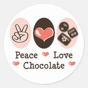 Peace Liebe Chocolate Sticker