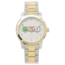 Peace Liebe Choir Armbanduhr