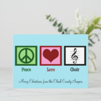 Peace Liebe Choir Niedlicher Custom Chorus Weihnac