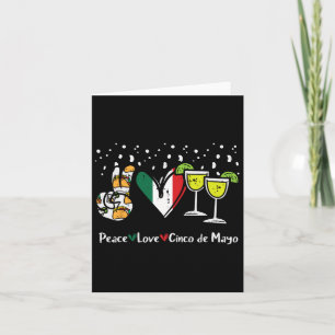 Peace Liebe Cinco De Mayo Party Fiesta Mexikanisch Karte
