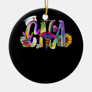 Peace Liebe CNA Nurse Certified Nurse Assistant L Keramik Ornament