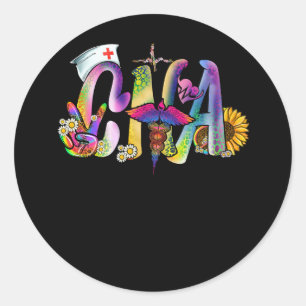 Peace Liebe CNA Nurse Certified Nurse Assistant L Runder Aufkleber