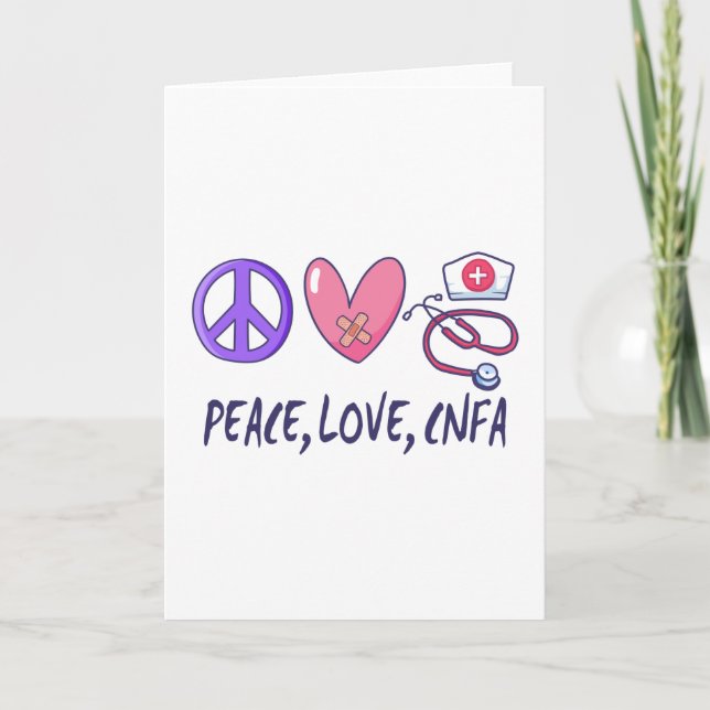 Peace Liebe CNFA Nurse Karte (Vorderseite)