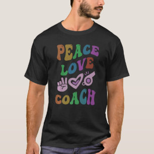 PEACE LIEBE COACH Retro Trainer Groovy School T-Shirt
