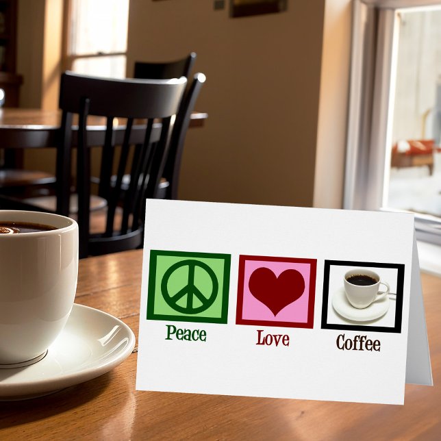 Peace Liebe Coffee Card (Von Creator hochgeladen)