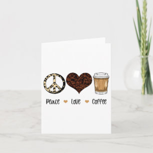 Peace Liebe Coffee Herbst Herbstsaison Erntedank Karte