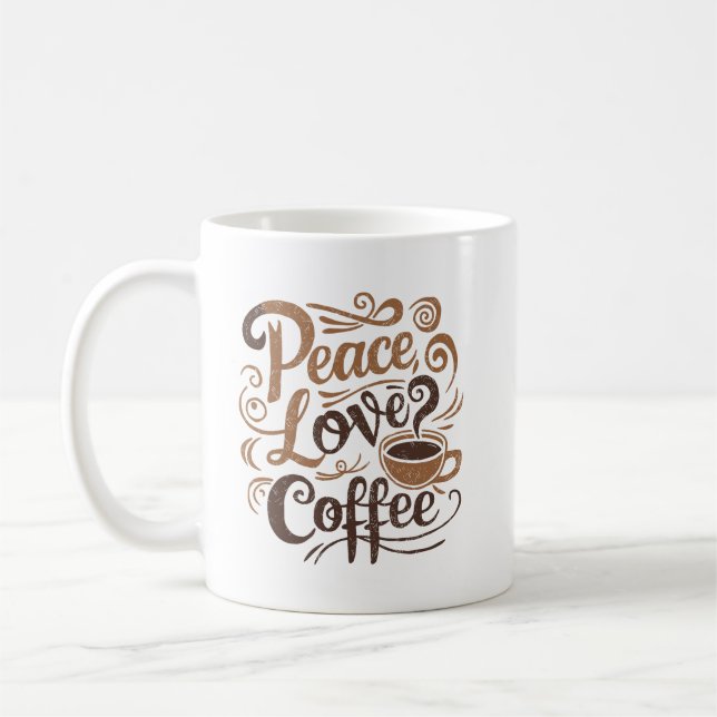 Peace Liebe Coffee Tasse (Links)