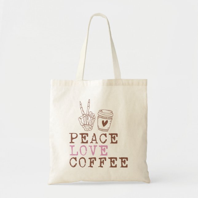 Peace Liebe Coffee Tragetasche (Vorne)