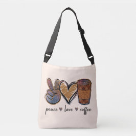 Peace Liebe Coffee Tragetaschen Mit Langen Trägern