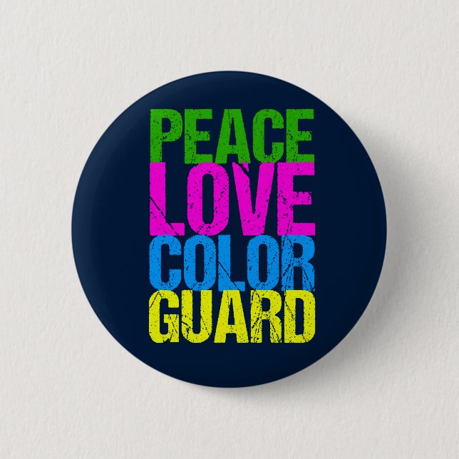 Peace Liebe Color Guard Button (Vorderseite)