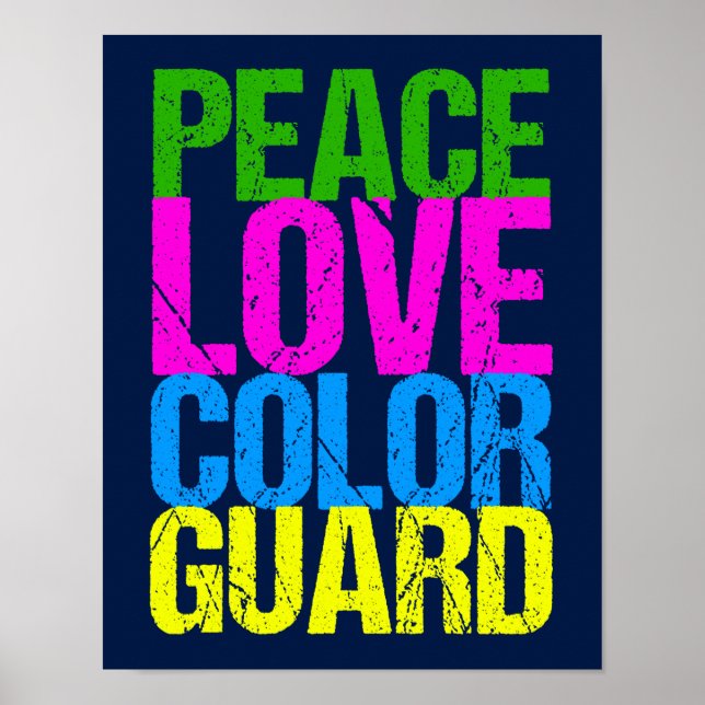Peace Liebe Color Guard Poster (Vorne)
