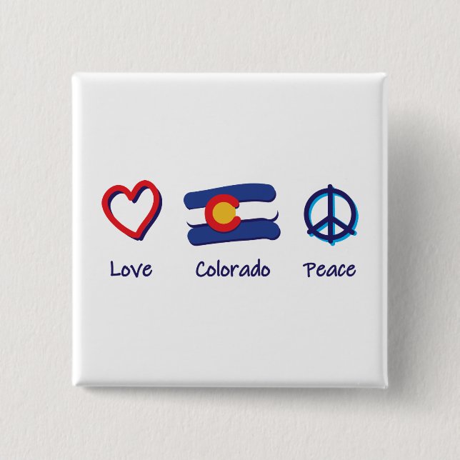 Peace Liebe Colorado Button (Vorderseite)