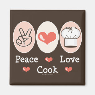 Peace Liebe Cook Magnet