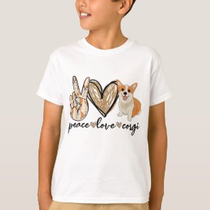 Peace Liebe Corgi Funny Dog Mama Muttertagsgeschen T-Shirt