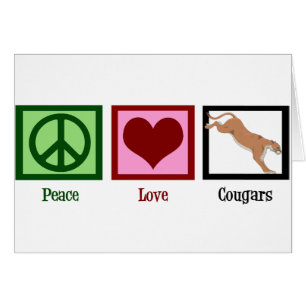 Peace Liebe Cougars Card