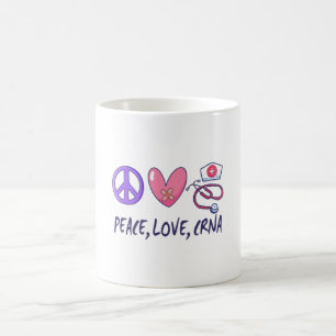 Peace Liebe CRNA Nurse Kaffeetasse
