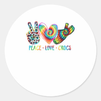 Peace Liebe Crocs Funny Gift Runder Aufkleber
