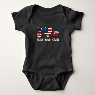 Peace Liebe Cruise USA Vacation Vibes Baby Strampler