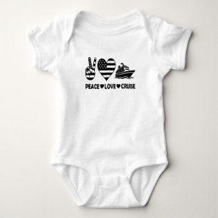 Peace Liebe Cruise USA Vacation Vibes Baby Strampler