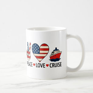 Peace Liebe Cruise USA Vacation Vibes Kaffeetasse