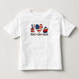 Peace Liebe Cruise USA Vacation Vibes Kleinkind T-shirt