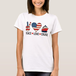 Peace Liebe Cruise USA Vacation Vibes T-Shirt