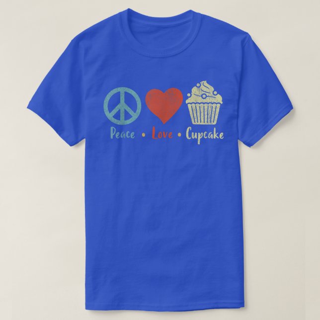 Peace Liebe Cupcake Funny Cupcake Bake Cupcake Lo T-Shirt (Design vorne)