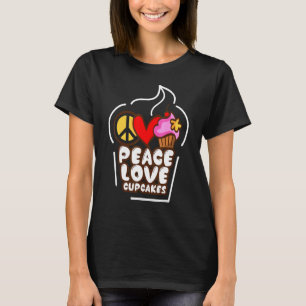 Peace Liebe Cupcakes Giro Cake Koch T-Shirt