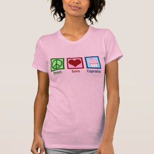 Peace Liebe Cupcakes Niedlich Cupcake T-Shirt