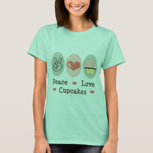 Peace Liebe Cupcakes Ringer T Shirt