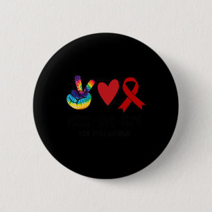 Peace Liebe Cure Blood Cancer Awareness Support Sq Button
