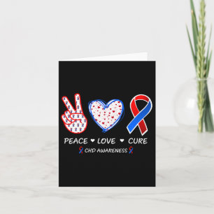 Peace Liebe Cure Chd Heart Disease Awareness Men W Karte