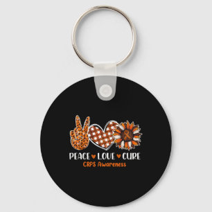 Peace Liebe Cure Crps Awareness Montag Krieger Ora Schlüsselanhänger