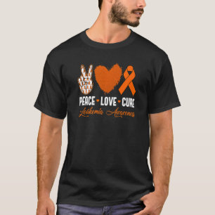Peace Liebe Cure Leukemia Awareness Month Warrior T-Shirt