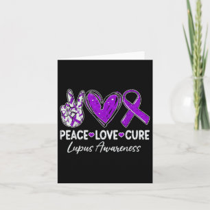 Peace Liebe Cure Lupus Awareness Warrior Lila Rib Karte