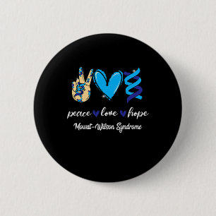 Peace Liebe Cure Mowat-wilson Syndrom Blauer Schle Button