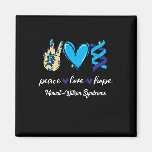 Peace Liebe Cure Mowat-wilson Syndrom Blauer Schle Magnet