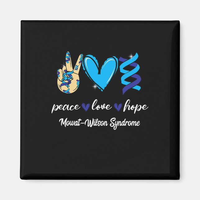 Peace Liebe Cure Mowat-wilson Syndrom Blauer Schle Magnet (Vorne)