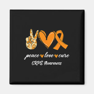 Peace Liebe Cure Orange Ribbon Crps Sensibilisieru Magnet
