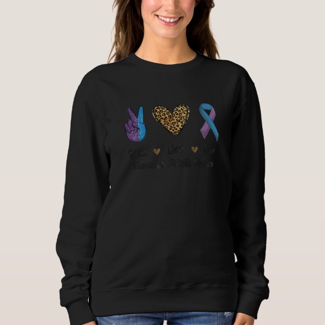 Peace Liebe Cure Rheumatoid Arthritis Awareness Ho Sweatshirt (Vorderseite)