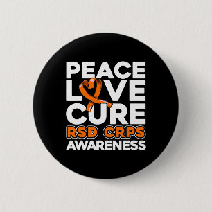 Peace Liebe Cure Rsd Crps Bewusstsein Button