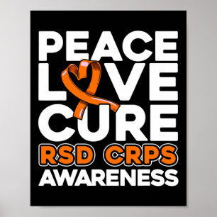 Peace Liebe Cure Rsd Crps Bewusstsein Poster