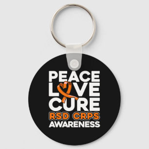 Peace Liebe Cure Rsd Crps Bewusstsein Schlüsselanhänger