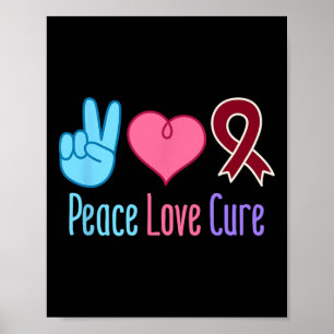 Peace Liebe Cure Sickle Cell Anämia Awareness Scd Poster