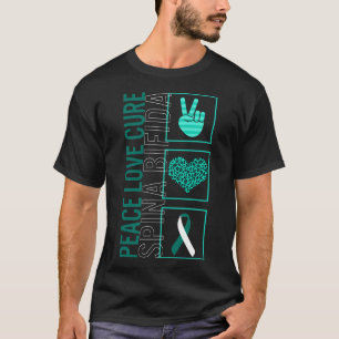 Peace Liebe Cure Spina Bifida T Shirt