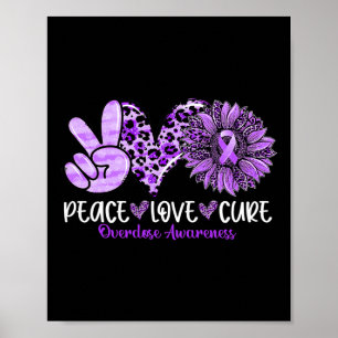 Peace Liebe Cure Sunflower Leopard Überdosierung A Poster