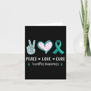 Peace Liebe Cure Tourette Syndrome Awareness Men Karte