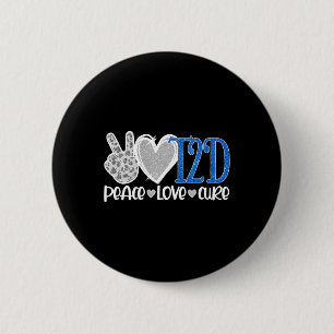 Peace Liebe Cure Typ 2 Diabetes Awareness T2d Blue Button