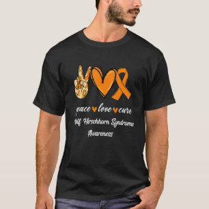 Peace Liebe Cure Wolf Hirschhorn Syndrom Ribbon Aw T-Shirt